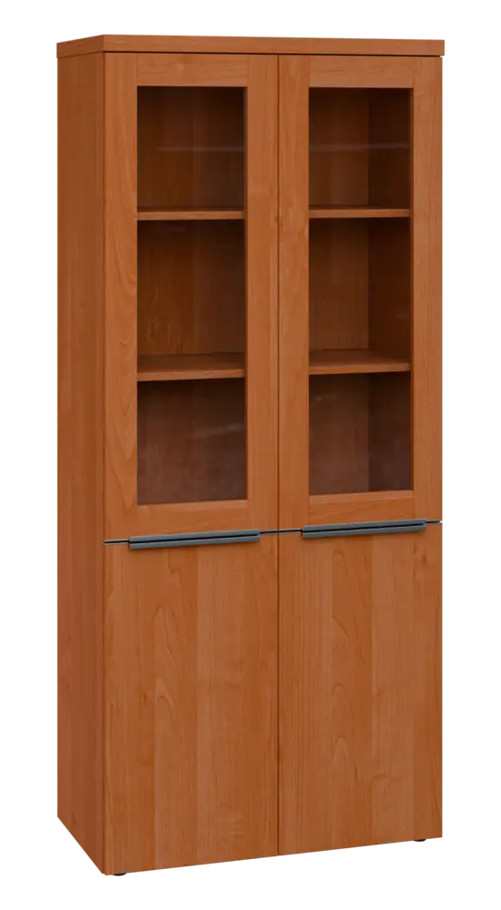 SIN 5 - 8DS kancelářská skříň, 4-dveřová/prosklená, 1820x800x400, olše jantar